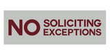Signs ByLITA Basic No Soliciting No Exceptions Sign