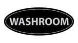 Oval Washroom Sign
