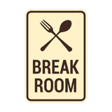 Portrait Round Break Room Sign