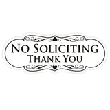 Designer NO SOLICITING Thank You Sign