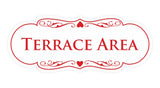 Signs ByLITA Designer Terrace Area Sign