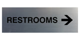 Signs ByLITA Basic Restrooms Right Arrow Directional Sign