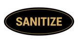 Oval Sanitize Sign