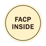Signs ByLITA Circle FACP Inside Sign