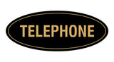 Oval TELEPHONE Sign