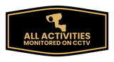 Fancy All Activities Monitored on CCTV Wall or Door Sign