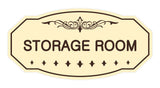 Ivory / Dark Brown Victorian Storage Room Sign