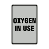 Portrait Round Oxygen In Use Sign