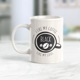 I Like My Coffee Black Like My Soul 11oz Coffee Mug - Funny Novelty Souvenir