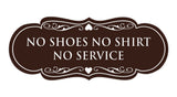 Signs ByLITA Designer No Shoes No Shirt No Service Sign