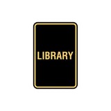 Portrait Round Library Sign with Adhesive Tape, Mounts On Any Surface, Weather Resistant