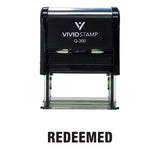 Black REDEEMED Self Inking Rubber Stamp