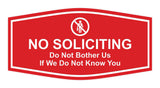 Fancy No Soliciting Do Not Bother Us If We Do Not Know You Wall or Door Sign