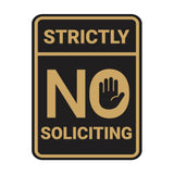 Portrait Round Strictly No Soliciting Wall or Door Sign