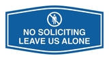 Fancy No Soliciting Leave Us Alone Wall or Door Sign
