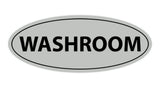 Oval Washroom Sign