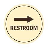 Signs ByLITA Circle Restroom Right Arrow Sign