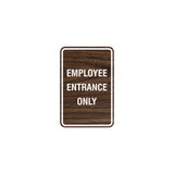 Signs ByLITA Portrait Round Employee Entrance Only Sign with Adhesive Tape, Mounts On Any Surface, Weather Resistant, Indoor/Outdoor Use