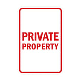 Portrait Round Private Property Sign
