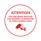 Circle Attention You Are Being Watched This Property is Protected by Video Surveillance Wall or Door Sign