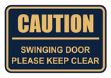 Signs ByLITA Classic Framed Caution Swinging Door Please Keep Clear Sign