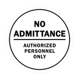 Signs ByLITA Circle No Admittance Sign with Adhesive Tape, Mounts On Any Surface, Weather Resistant, Indoor/Outdoor Use
