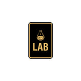 Signs ByLITA Portrait Round Lab Sign with Adhesive Tape, Mounts On Any Surface