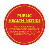 Circle Public Health Notice Wash Your Hands Sign