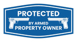 Fancy Protected By Armed Property Owner Wall or Door Sign