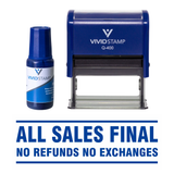 All Sales Final No Refunds Self Inking Rubber Stamp Combo with Refill