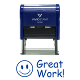 GREAT WORK Teacher Self Inking Rubber Stamp