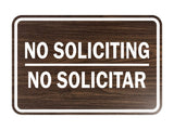Signs ByLITA Classic Framed No Soliciting No Solicitar Sign
