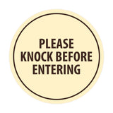 Signs ByLITA Circle Please Knock Before Entering Sign