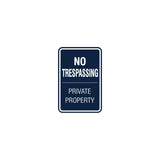 Signs ByLITA Portrait Round no trespassing private property Sign