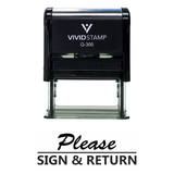 Please Sign And Return Self Inking Rubber Stamp