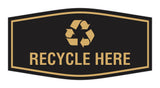 Fancy Recycle Here Wall or Door Sign