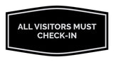 Signs ByLITA Fancy All Visitors Must Check-in Sign