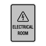 Portrait Round Electrical Room Sign