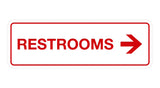 Signs ByLITA Standard RESTROOM (RIGHT ARROW) Sign