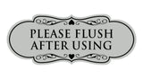 Designer Please Flush After Using Wall or Door Sign