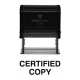 Black CERTIFIED COPY Self Inking Rubber Stamp