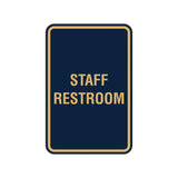 Portrait Round Staff Restroom Sign With Adhesive Tape