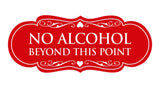 Signs ByLITA Designer No Alcohol Beyond this point Sign