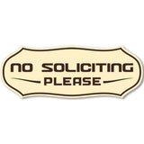 Stylish No Soliciting Sign