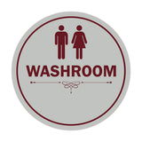 Signs ByLITA Circle Washroom Sign