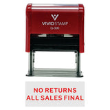 No Returns All Sales Final Self Inking Rubber Stamp