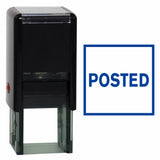 Blue Square POSTED Self Inking Rubber Stamp