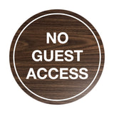 Signs ByLITA Circle No Guest Access Sign