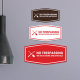 Fancy No Trespassing We have Guns and Shovels Wall or Door Sign