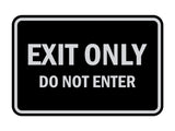 Classic Framed Exit Only Do Not Enter Sign